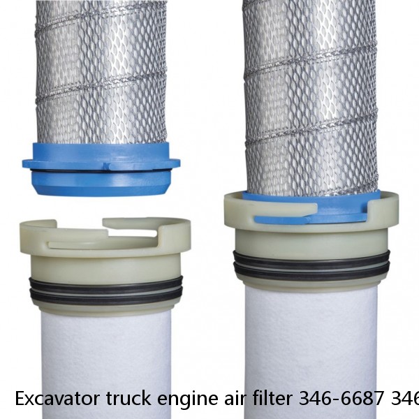 Excavator truck engine air filter 346-6687 346-6688 #4 image